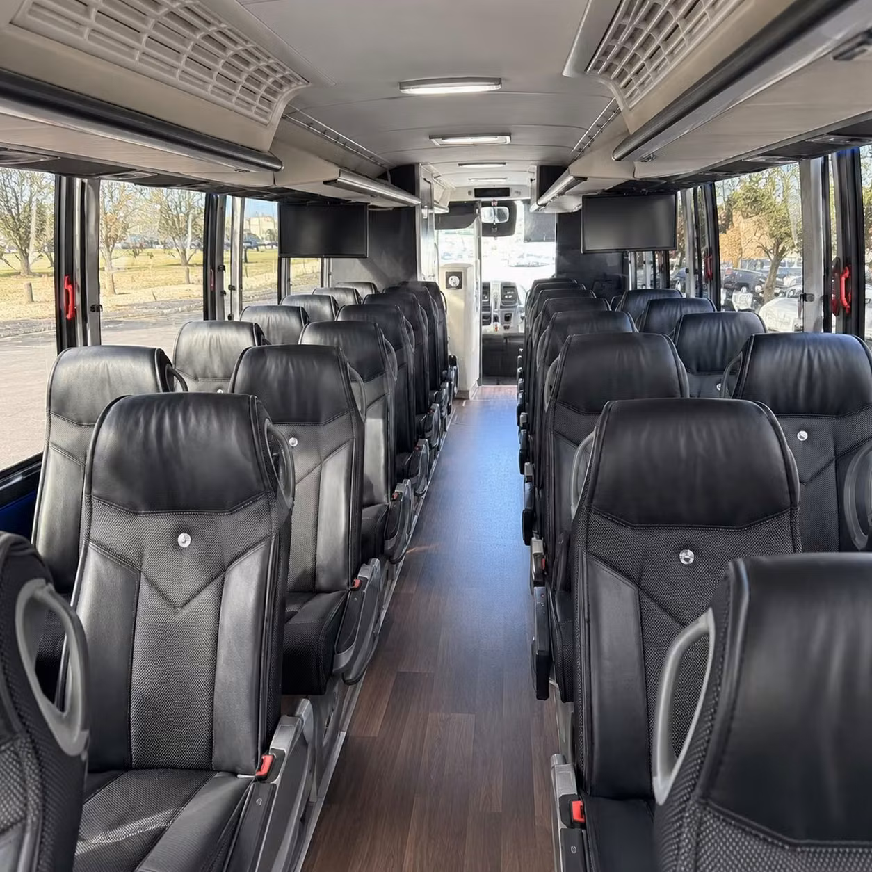 56 passenger charter bus interior